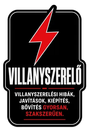 Villanyszerelő plakát – One Hour villanyszerelés Budapesten